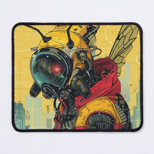 Item preview, Cyber Punk Bee Boy Mask Bee Art Print designed and sold by GrinGalore.