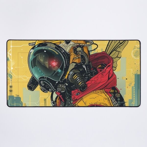 Item preview, Cyber Punk Bee Boy Mask Bee Art Print  designed and sold by GrinGalore.