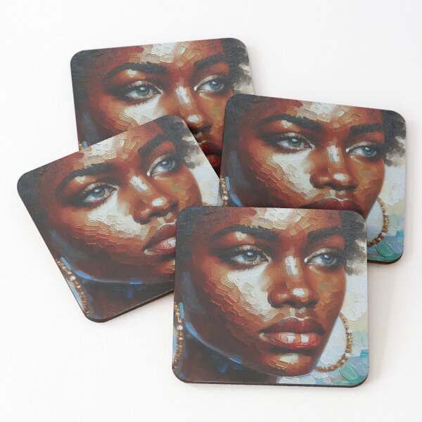 Item preview, Black African woman painted in oil designed and sold by WeLovePopArt.