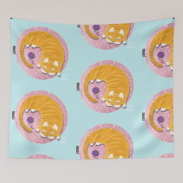 Item preview, Orange Cat Sleeping after play / Orange Cat sleeping designed and sold by PajaroPez.