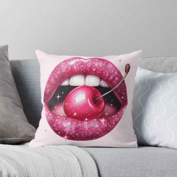 Item preview, Cherry in shiny pink lips designed and sold by Margival.