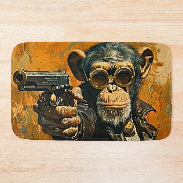 Item preview, Steampunk Chimp with Pistol designed and sold by RumpledFoxes.