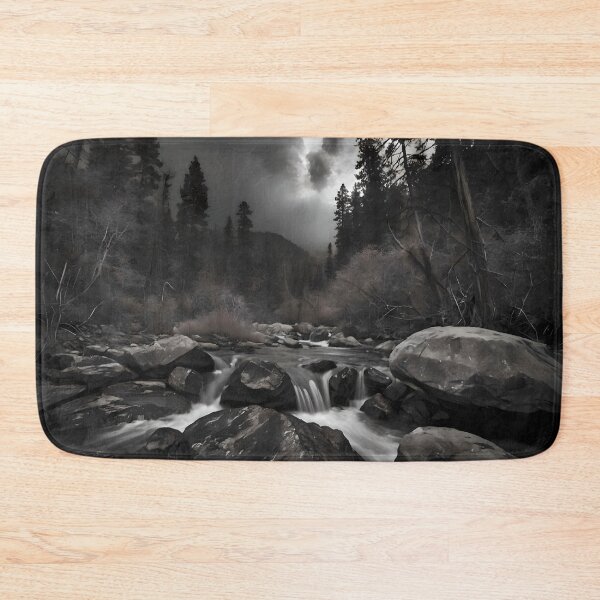 Item preview, Wild Waters: HDR Monochrome Mountain Flow designed and sold by ShadeScapeArt.