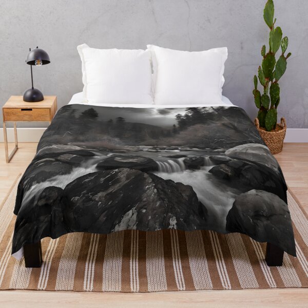 Item preview, Wild Waters: HDR Monochrome Mountain Flow designed and sold by ShadeScapeArt.