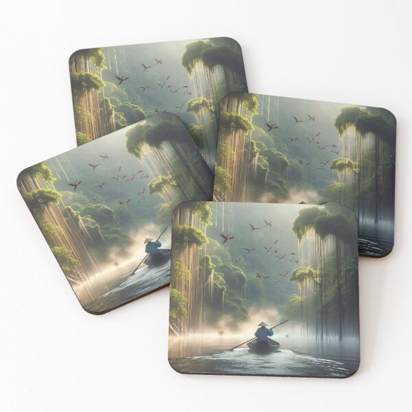 Item preview, Canoe on the river designed and sold by Vibranta Studio.