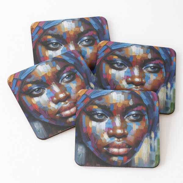 Item preview, Black African woman painted in oil designed and sold by WeLovePopArt.