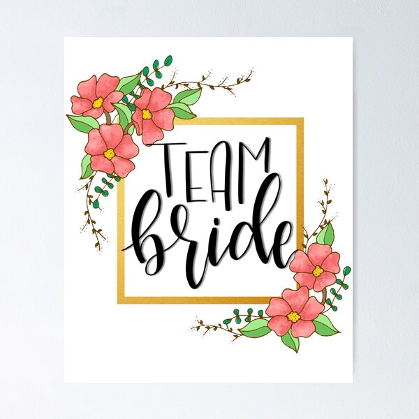 Team bride bachelorette party vector calligraphy design.hen party