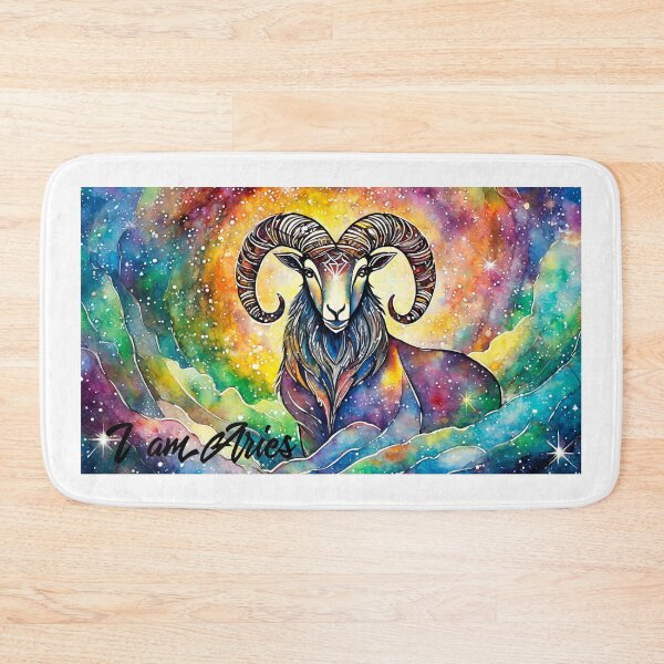 Item preview, Aries zodiac sign in nebular cosmic background designed and sold by PrintPlanetGo.