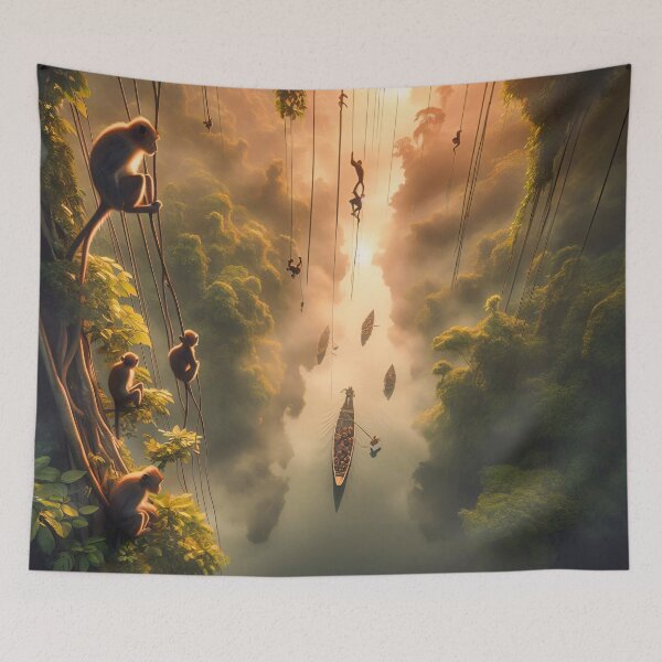 Item preview, Canoe on the river designed and sold by Vibranta Studio.