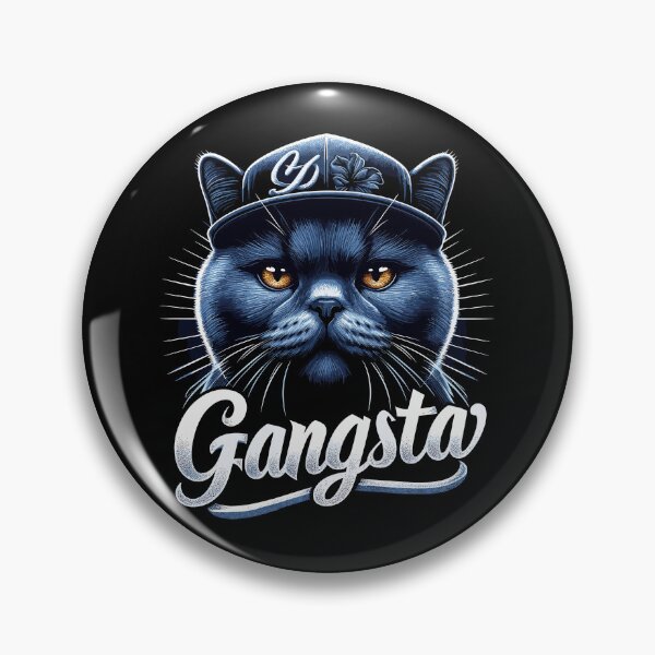 Item preview, BKH British Shorthair Blue Cat Gangsta Gangster Gift designed and sold by Pineapple-Tree.