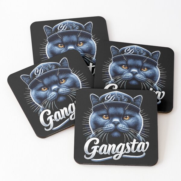 Item preview, BKH British Shorthair Blue Cat Gangsta Gangster Gift designed and sold by Pineapple-Tree.