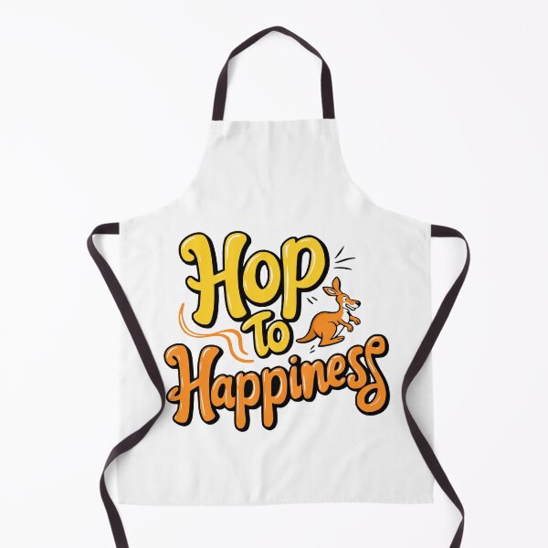 Item preview, Hop To Happiness! Cute Hopping Kangaroo Pun designed and sold by PMCreative.