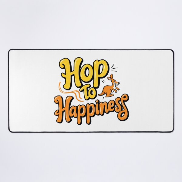 Item preview, Hop To Happiness! Cute Hopping Kangaroo Pun designed and sold by PMCreative.