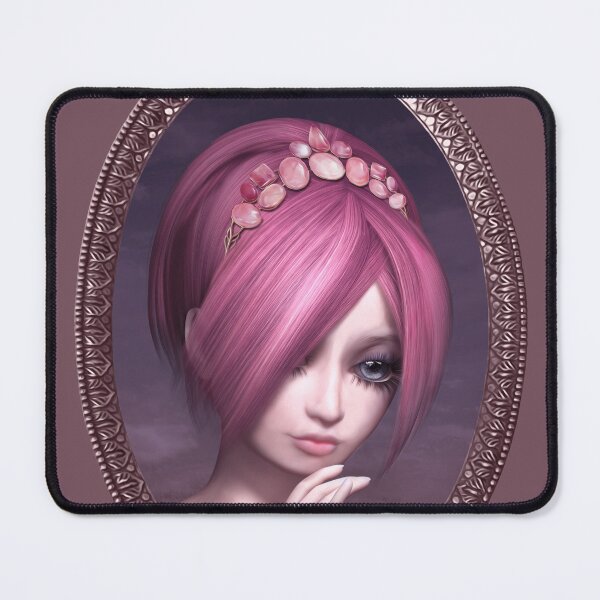 Item preview, Pink lowbrow girl with roses designed and sold by Britta Glodde.