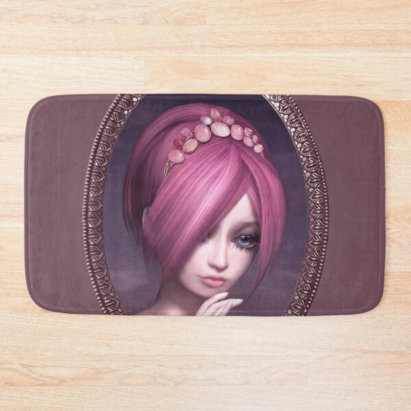 Item preview, Pink lowbrow girl with roses designed and sold by Britta Glodde.