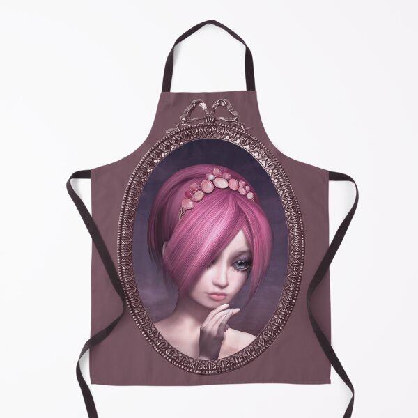 Item preview, Pink lowbrow girl with roses designed and sold by Britta Glodde.