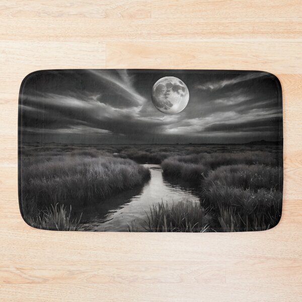 Item preview, Lunar Glow: HDR Monochrome Wetlands designed and sold by ShadeScapeArt.