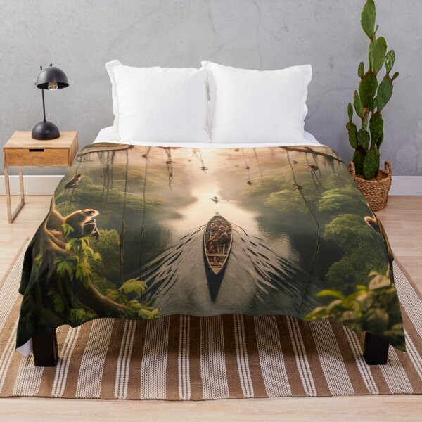 Item preview, Canoe on the river designed and sold by Vibranta Studio.