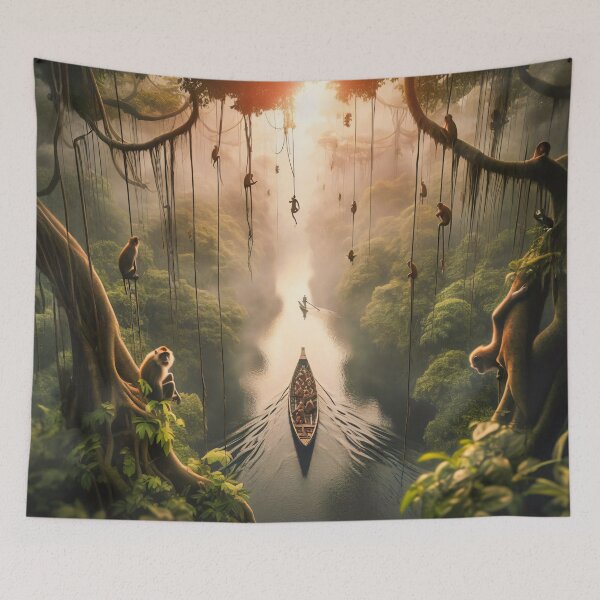 Item preview, Canoe on the river designed and sold by Vibranta Studio.