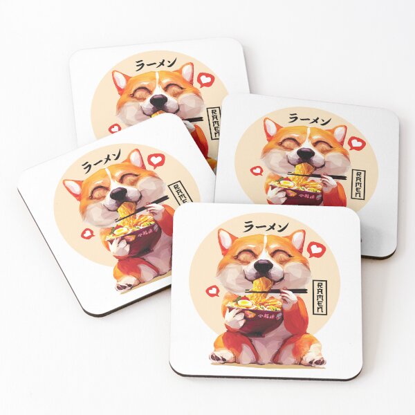 Item preview, Corgi Eating Ramen designed and sold by pxlG.