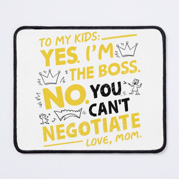 Item preview, Mom's Assertive Message: Yes, I'm the Boss! Mother's Day Typography designed and sold by HahaHandlesHub.