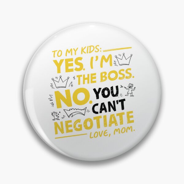 Item preview, Mom's Assertive Message: Yes, I'm the Boss! Mother's Day Typography designed and sold by HahaHandlesHub.