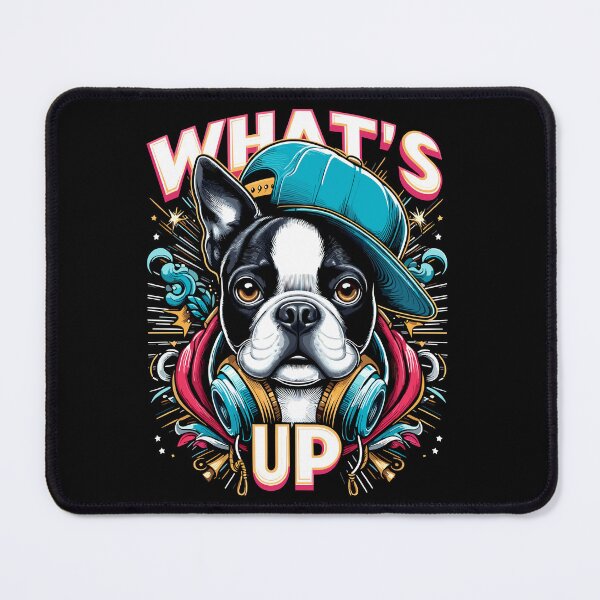 Item preview, Boston Terrier Gangster What's Up Dog Gift designed and sold by Pineapple-Tree.