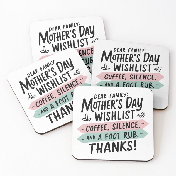 Item preview, Mom's Dream Wishlist: Minimalist Mother's Day Typography designed and sold by HahaHandlesHub.