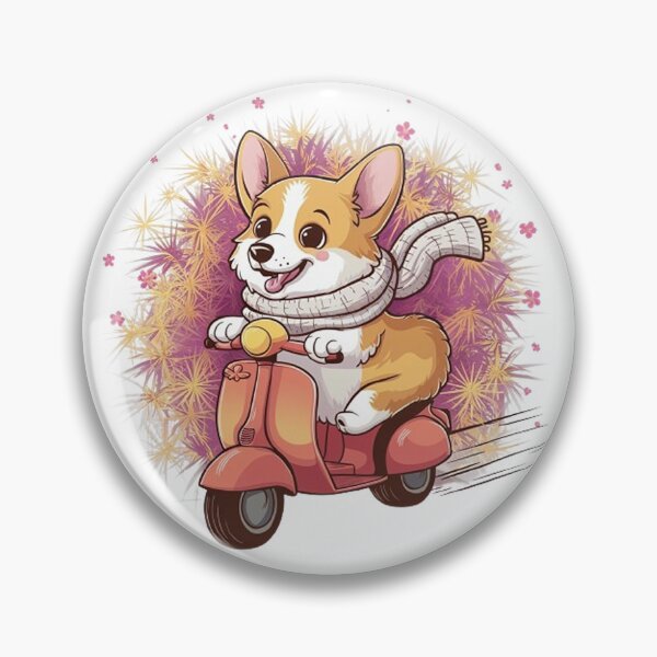 Item preview, Corgi Cruisin' Adorable Scooter Adventure designed and sold by SellingWSarah17.