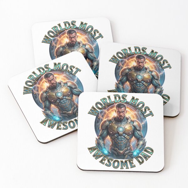 Item preview, Worlds Most Awesome Dad Cool Super Hero Fathers Day Gift Idea designed and sold by ZeptepiTrends.