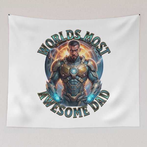 Item preview, Worlds Most Awesome Dad Cool Super Hero Fathers Day Gift Idea designed and sold by ZeptepiTrends.