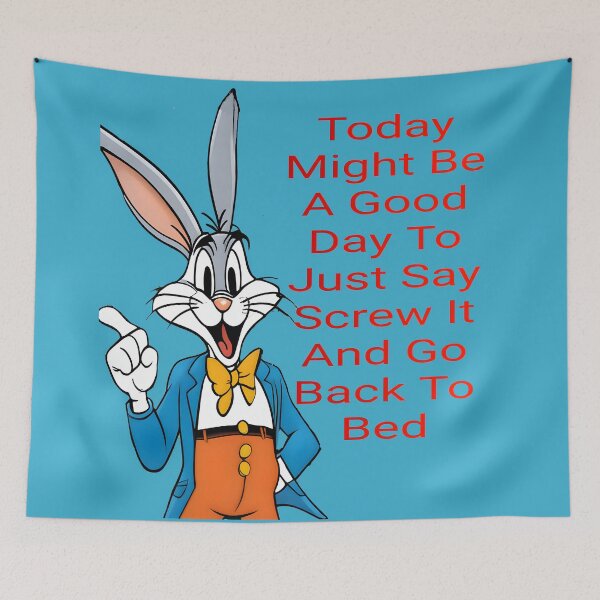 Item preview,  Shruggs The Rabbit: Stay In Bed (No Background) designed and sold by Hall-O-Gram.