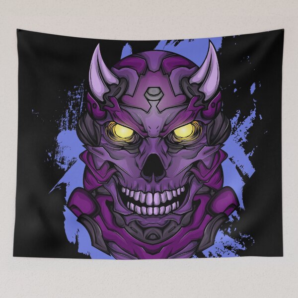 Item preview, Blue mecha skull designed and sold by Indraokta22.