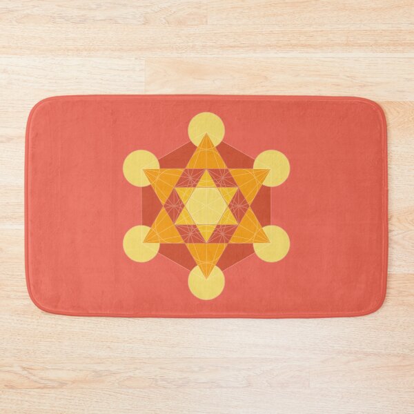 Item preview, Metatron's Cube - red and orange mandala 1 designed and sold by liftfrequencies.