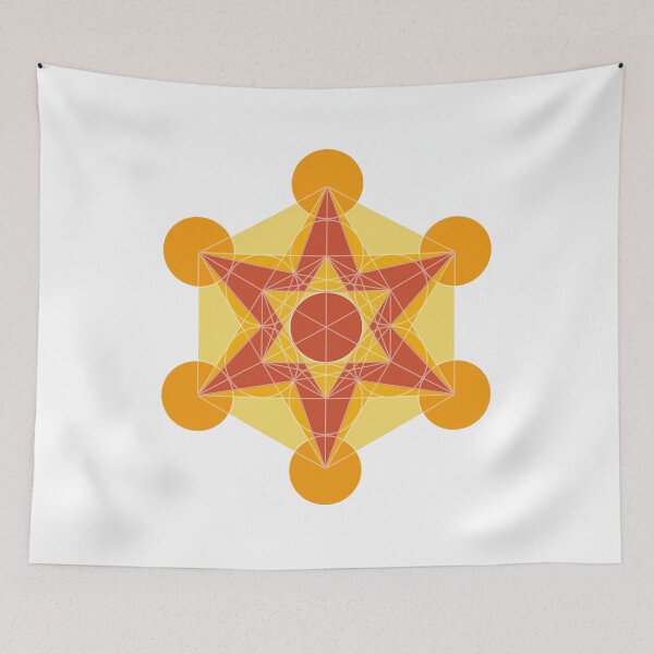 Item preview, Metatron's Cube - red and orange mandala 2 designed and sold by liftfrequencies.