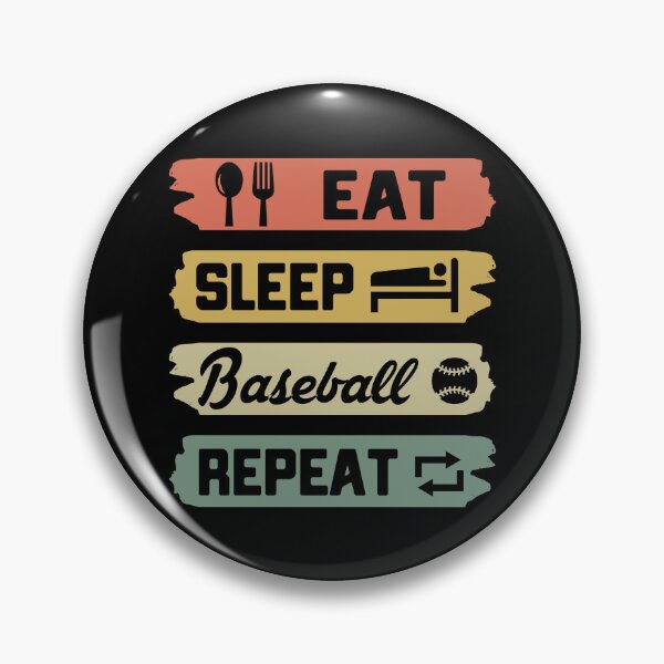 Artikelvorschau, Eat Sleep Baseball-Wiederholung entworfen und verkauft von Pine-Shop.