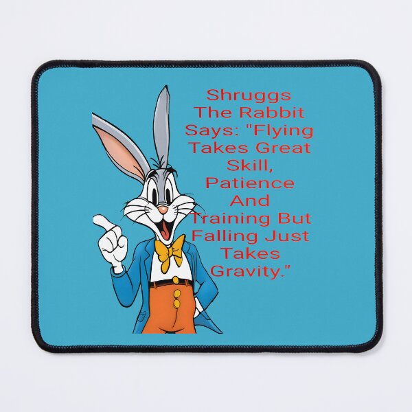 Item preview, Shruggs The Rabbit: Flying Takes Skill (No Background) designed and sold by Hall-O-Gram.