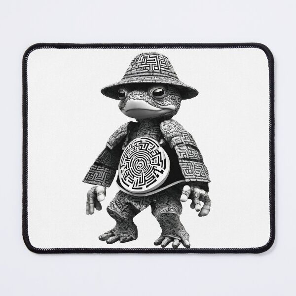 Item preview, Turtle Samurai black and white optical illusion 1 designed and sold by gao7650.