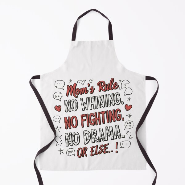 Item preview, Mom's Rule: No Whining, No Fighting, No Drama... Or Else! Doodles Mother's Day Illustration designed and sold by HahaHandlesHub.