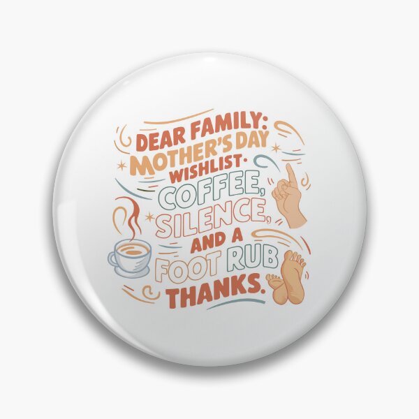 Item preview, Whimsical Mother's Day Illustration- Mom's Dream Wishlist: Coffee, Silence, Foot Rub! Thanks designed and sold by HahaHandlesHub.