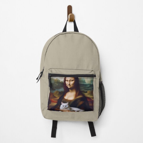 Item preview, Mona Lisa parody Leonardo Da Vinci painting Gioconda White cat designed and sold by ArtUnova.