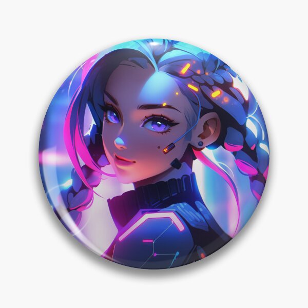 Artikelvorschau, Neon Sci-Fi Cyberspace Anime Mädchen entworfen und verkauft von bubblegoth.