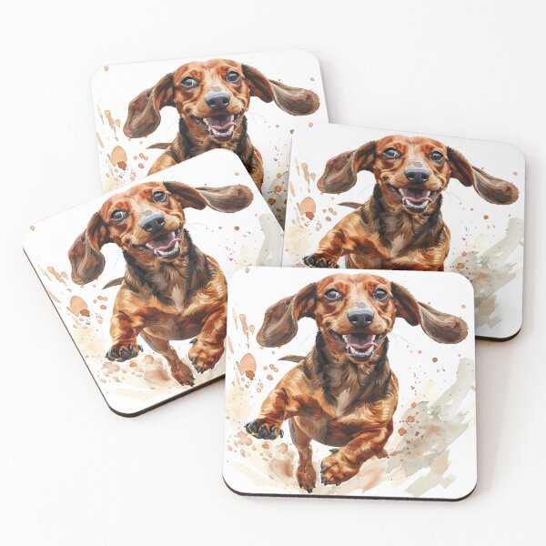 Item preview, Dachshund Delight: Zooming Around the Yard - Playful Wiener Dog Art for Dog Lovers designed and sold by Mr-whiteBG.