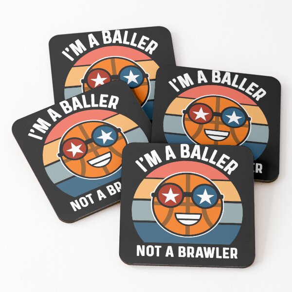 Item preview, I'm A Baller Not A Brawler, Cute Funny Basketball Humor Saying  designed and sold by Sunserize Designs.