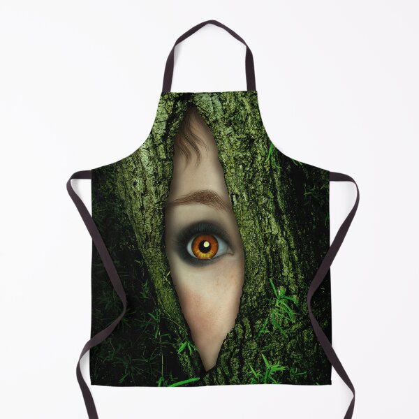 Item preview, Golden Eye peeking out of a green Tree designed and sold by Britta Glodde.