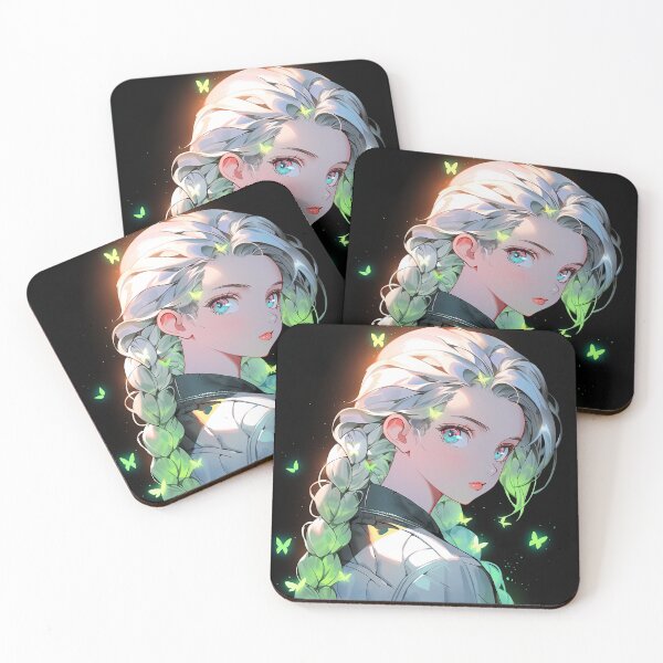 Item preview, Enchanting Night Glow Moths Anime Girl designed and sold by bubblegoth.