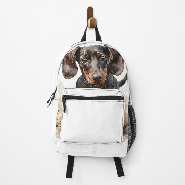 Item preview, Playful Dachshund Zooming Around the Yard - Fun Dog Art for Dachshund Lovers designed and sold by Mr-whiteBG.