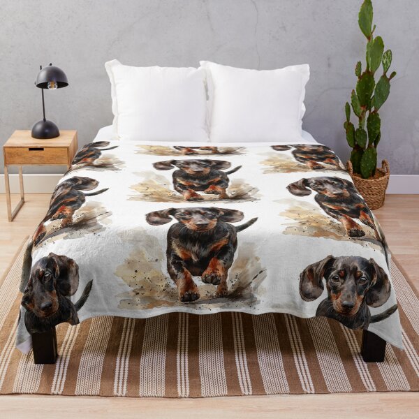 Item preview, Playful Dachshund Zooming Around the Yard - Fun Dog Art for Dachshund Lovers designed and sold by Mr-whiteBG.