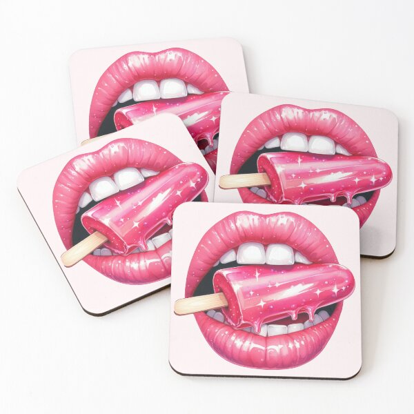 Item preview, Pink ice lollipop in shiny pink lips designed and sold by Margival.