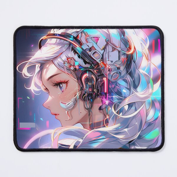 Item preview, Neon Future Bionic Anime Girl designed and sold by bubblegoth.